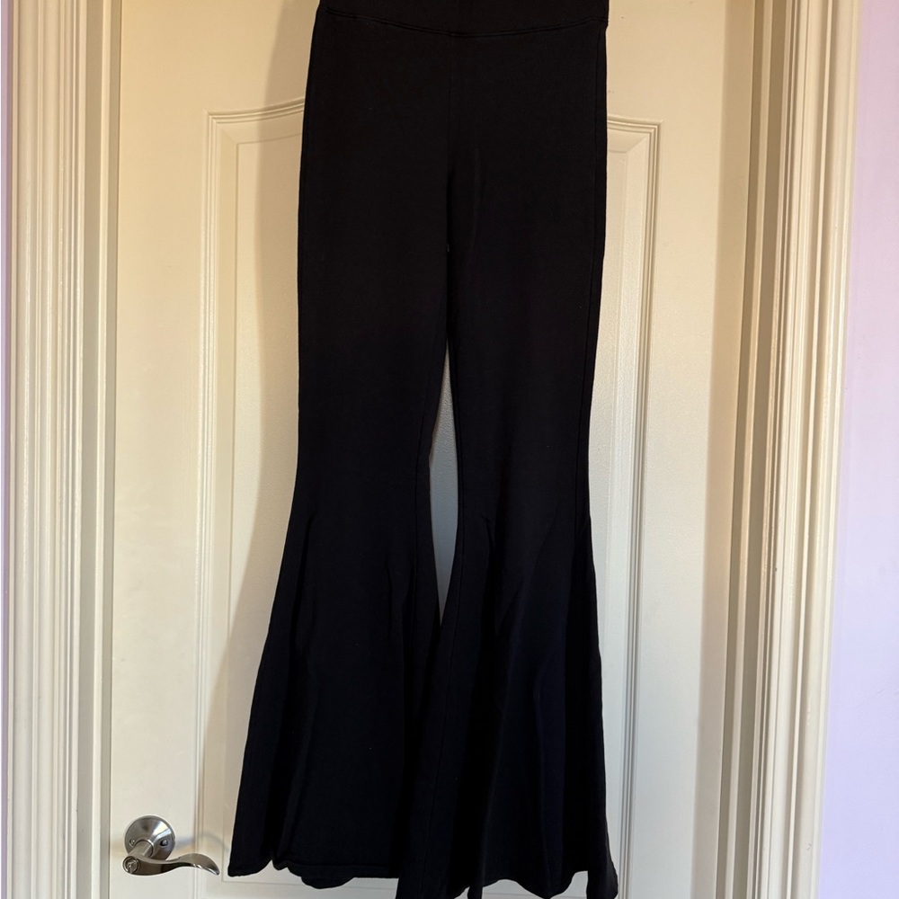L'AGENCE Kiki High-Rise Pull On Flare Pants Black Size S